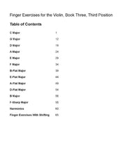 Finger Exercises for the Violin, Book Three: Third Position - PDF Download