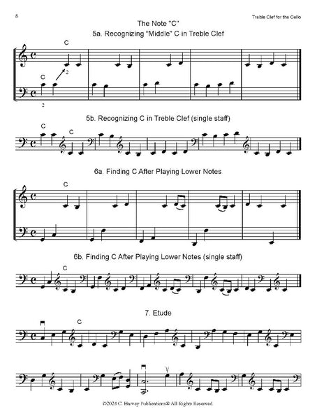 Treble Clef for the Cello - PDF Download