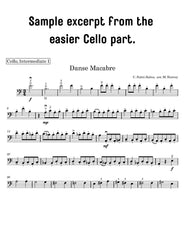 Sheet music excerpt for 'Danse Macabre' by C. Saint-Saens, suitable for intermediate cello players.