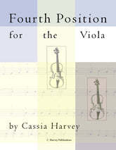 Book cover for 'Fourth Position for the Viola' by Cassia Harvey, published by C. Harvey Publications.