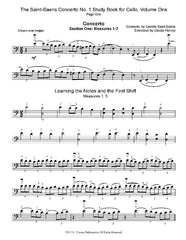 The Saint-Saens Cello Concerto No. 1 Study Book for Cello, Volume One - PDF Download