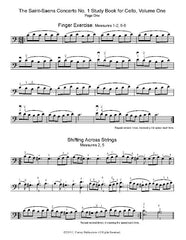 The Saint-Saens Cello Concerto No. 1 Study Book for Cello, Volume One - PDF Download