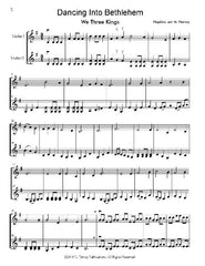 Dancing Into Bethlehem: Christmas Duets for Two Violins - PDF Download