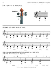 Learning the Notes on the Violin, Book Three, the G-String Book