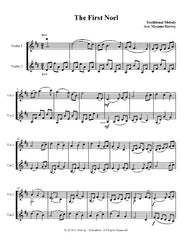 The First Noel for Two Violins, arranged by Myanna Harvey - PDF Download