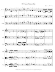 B-Flat Major Warm Up for String Trio: Exercises to help you learn to play better together.