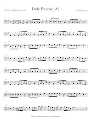 Warming Up for Bass, Book Two: a string class method that can also be played in private study.