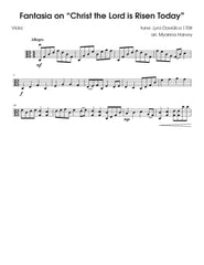 Fantasia on "Christ the Lord is Risen Today" for Solo Viola - an Easter Hymn - PDF Download