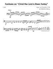 Fantasia on "Christ the Lord is Risen Today" for Solo Cello - an Easter Hymn - PDF vownload