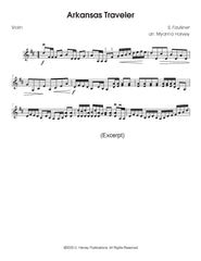 Arkansas Traveler for Solo Violin - Variations on an Unaccompanied Fiddle Tune - PDF Download