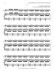 Finger Exercises for the Violin, Book One, PIANO ACCOMPANIMENT - PDF Download