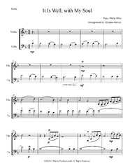 It Is Well with My Soul for Violin and Cello, Arr. Myanna Harvey PDF Download