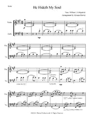 He Hideth My Soul for Violin and Cello, Arr. Myanna Harvey - PDF Download