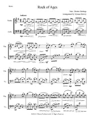 Rock of Ages for Violin and Cello, Arr. Myanna Harvey - PDF Download