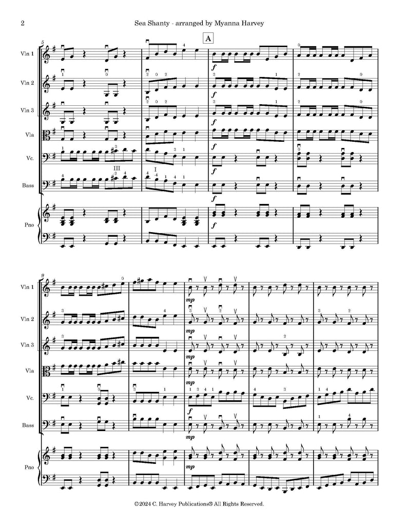 Sea Shanty for String Orchestra PDF Download Learn Strings • Harvey