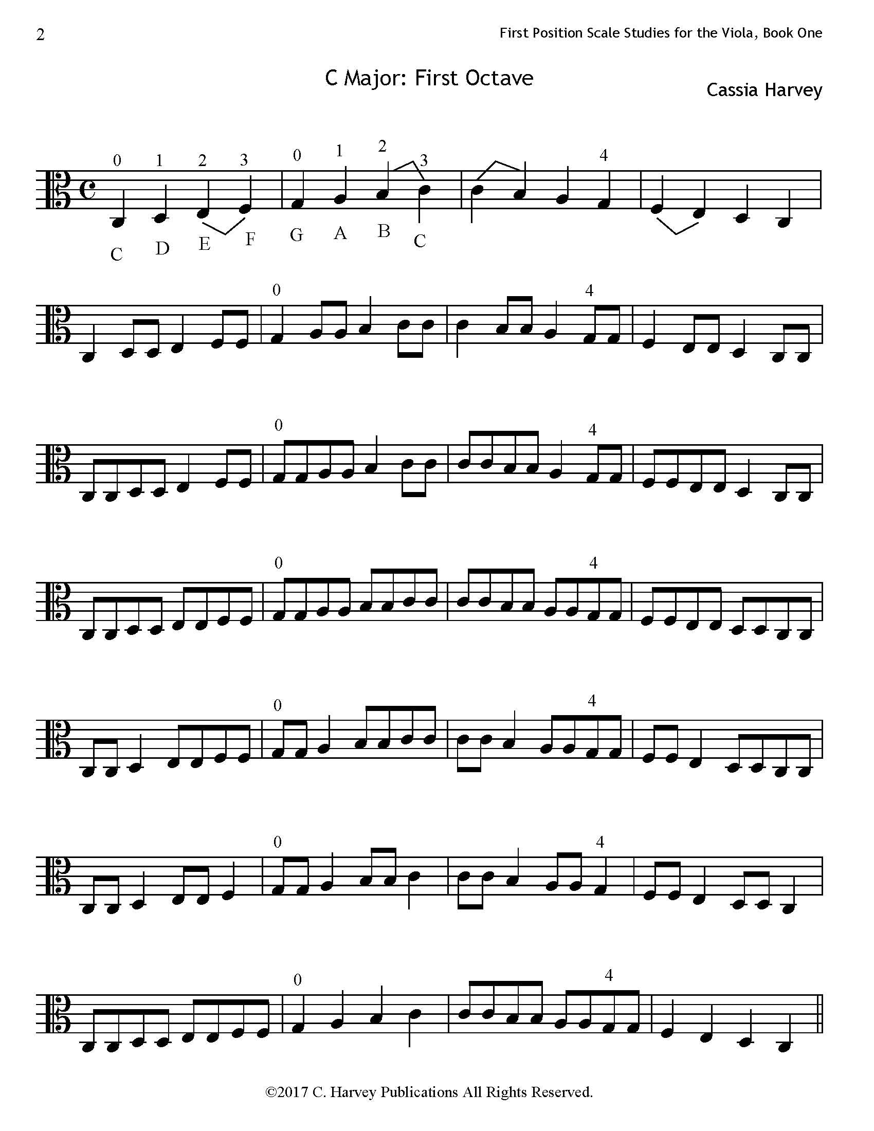 First Position Scale Studies for the Viola - PDF Download