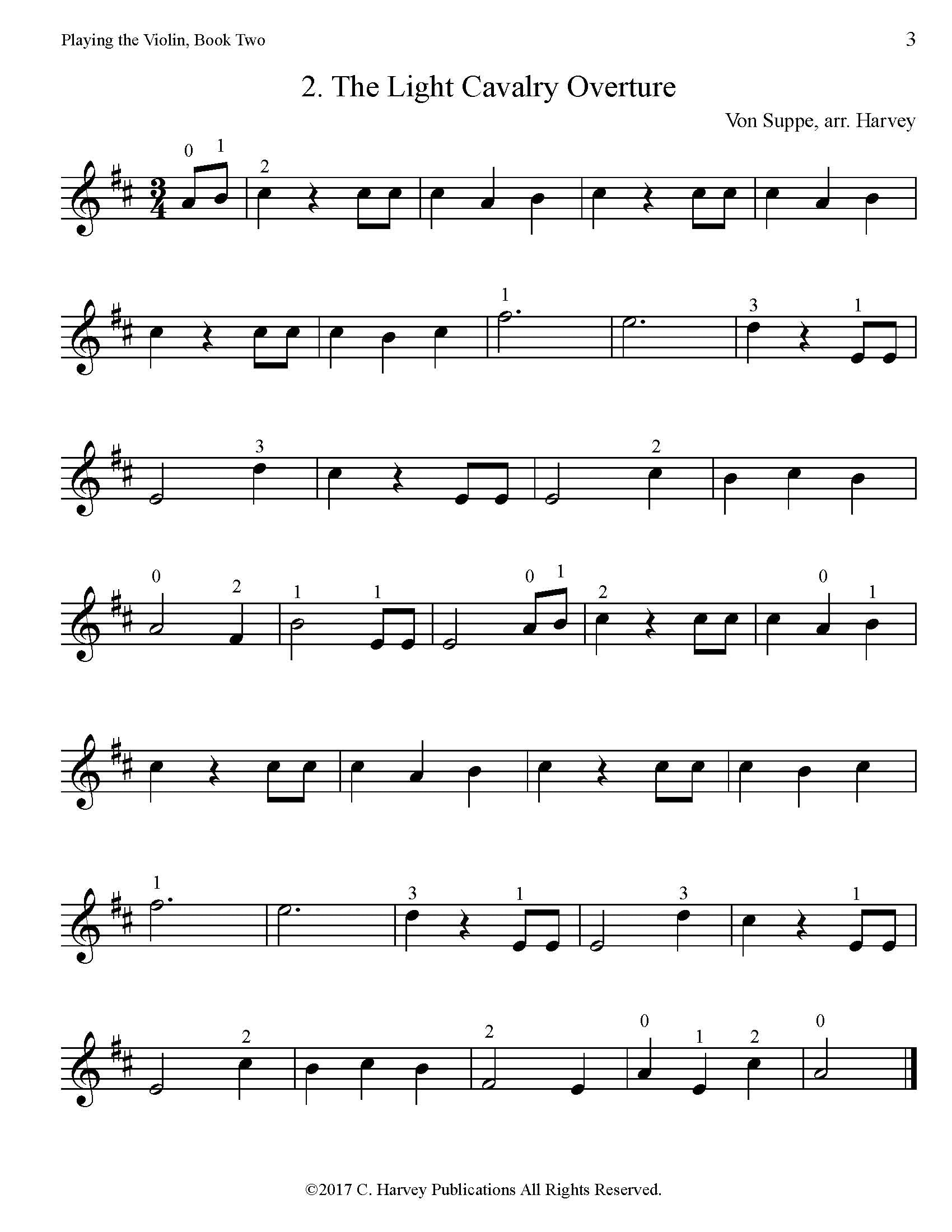 Playing the Violin Book Two, Exercise 2 CHPD205 Sample Page