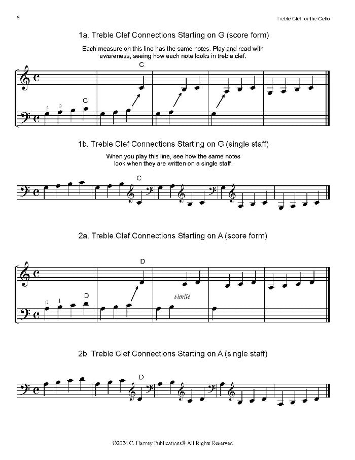 Treble Clef for the Cello - PDF Download