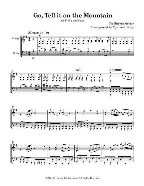 Go Tell it on the Mountain for Violin and Cello - PDF Download