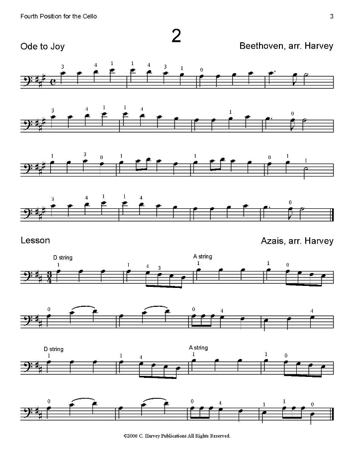Fourth Position for the Cello by Cassia Harvey Sample Page 2