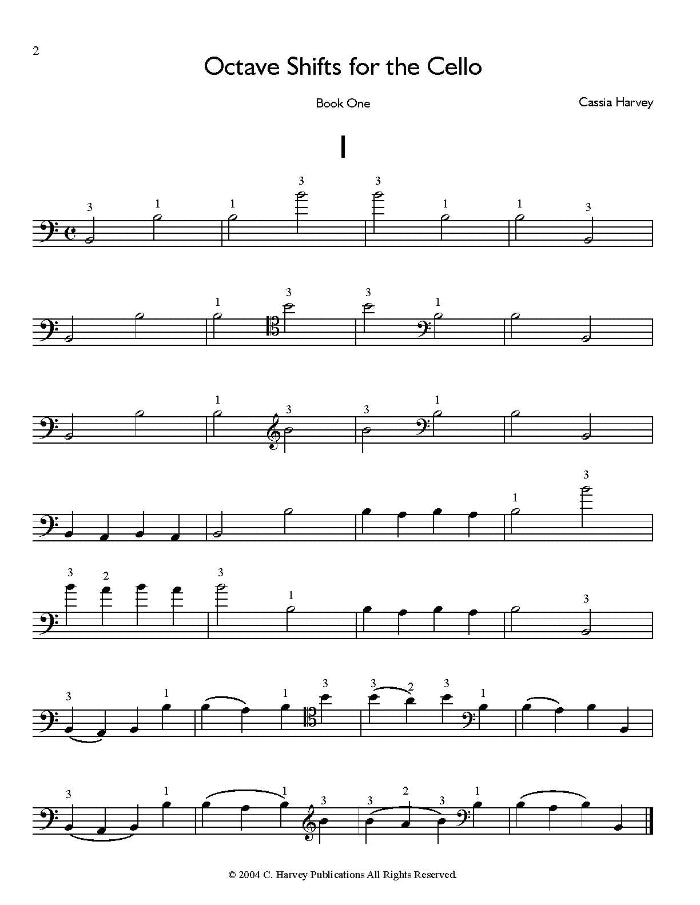 Octave Shifts for the Cello, Book One PDF Download Sample Page 1