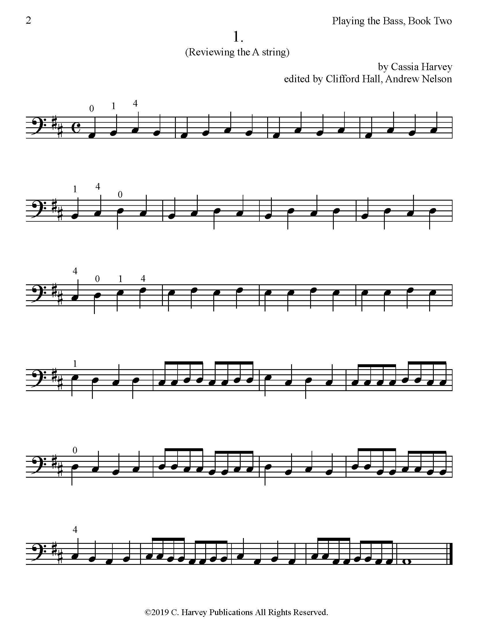 Playing the Bass, Book Two Sample Page 1
