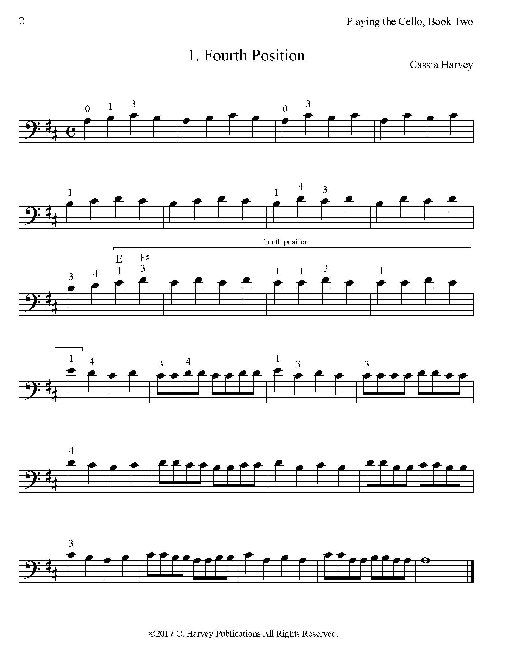 Playing the Cello Book Two Sample Page 1