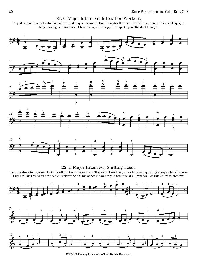 Scale Performance for the Cello, Book One Sample Page 2