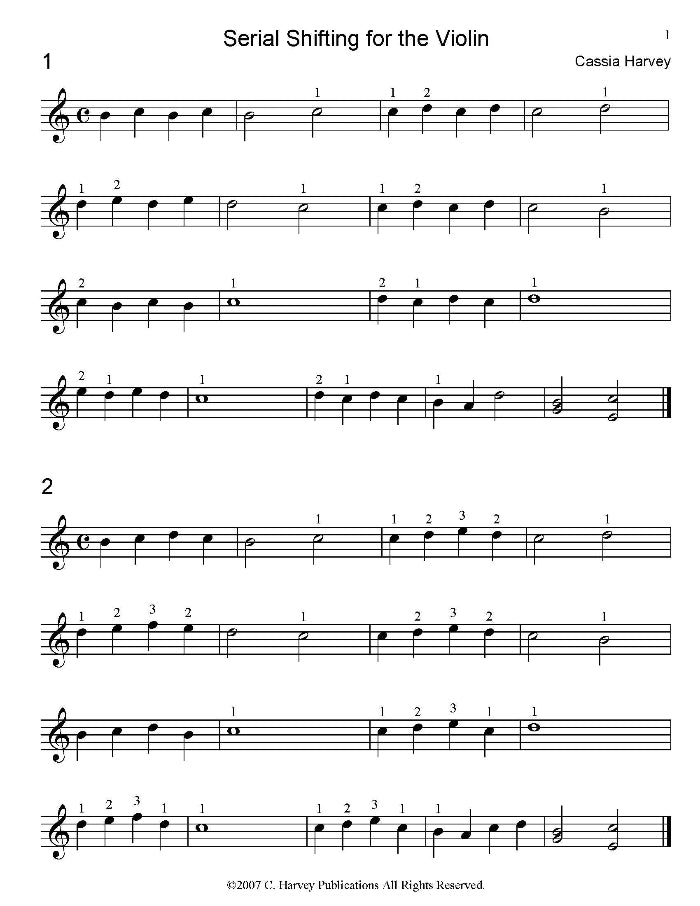 Serial Shifting for the Violin PDF Download Sample Page 1