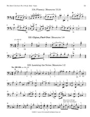 Sheet music for Bach Cello Suite No. 2, featuring musical notation and text.
