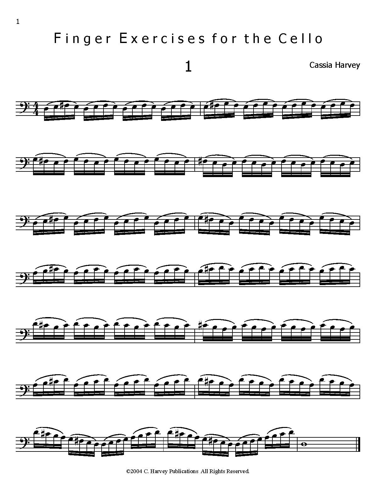 Finger Exercises for the Cello, Book One - PDF Download