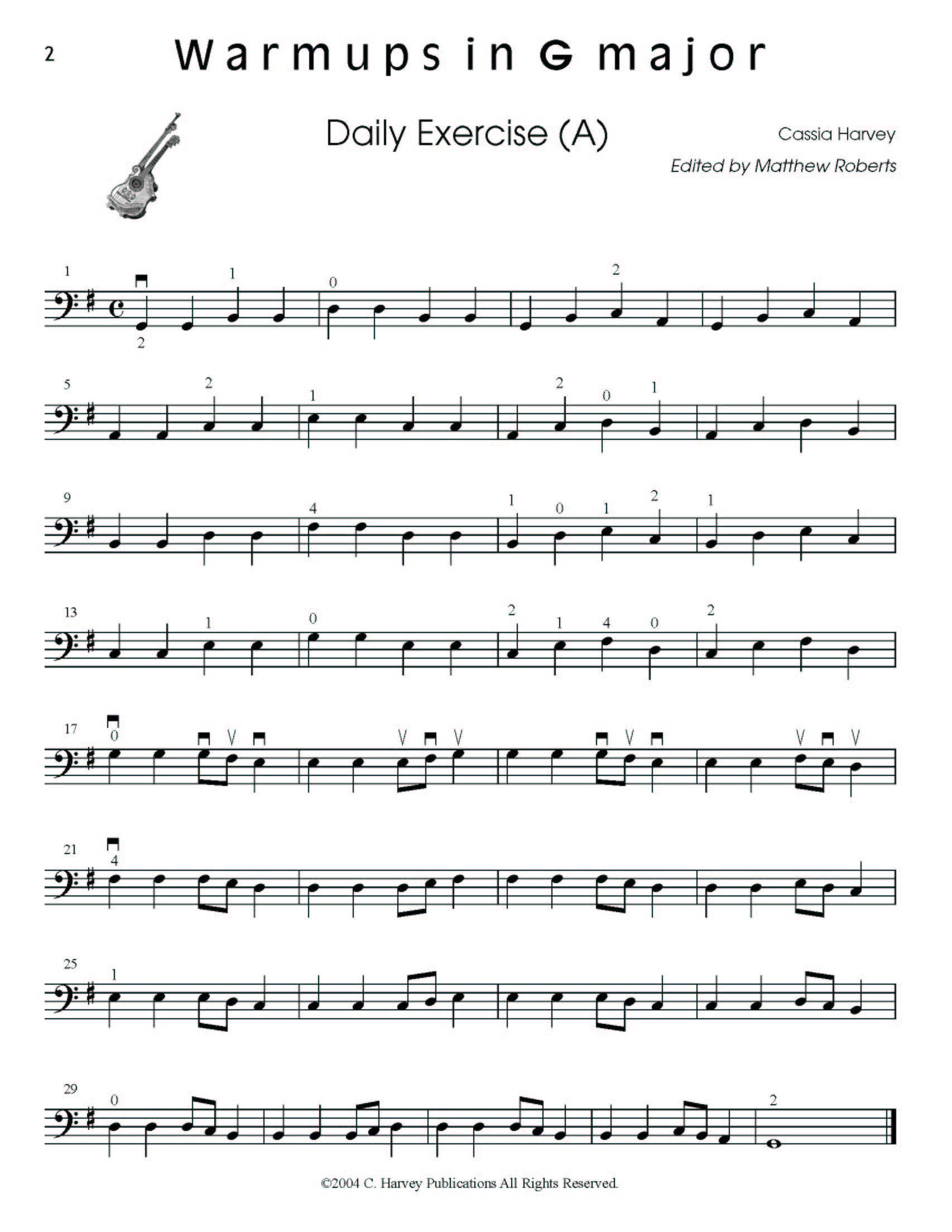 Warming Up for Bass, Book One - PDF Download