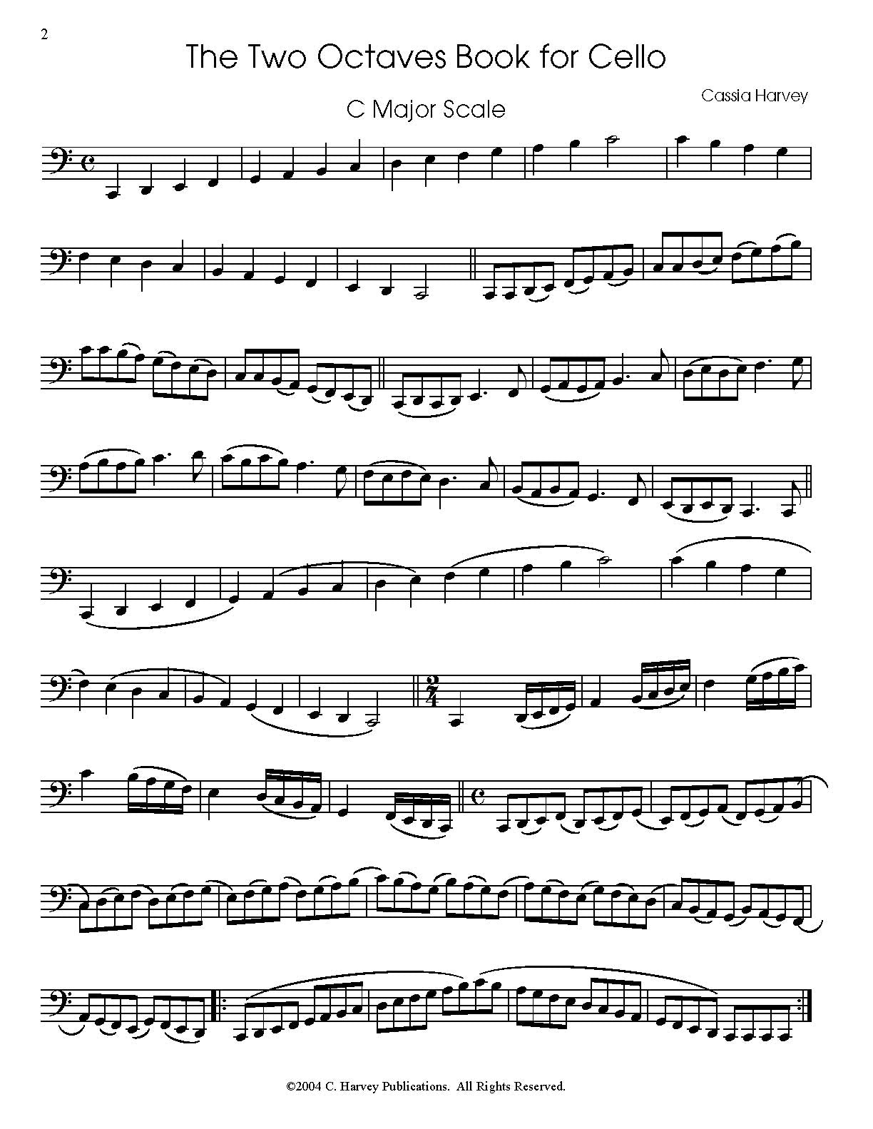 The Two Octaves Book for Cello - PDF Download