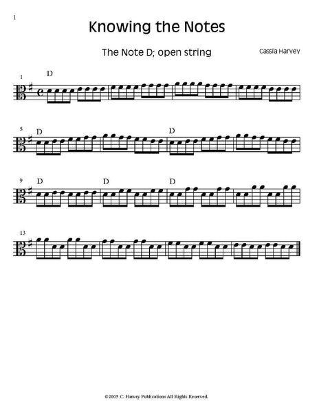 Knowing the Notes for Viola - PDF Download