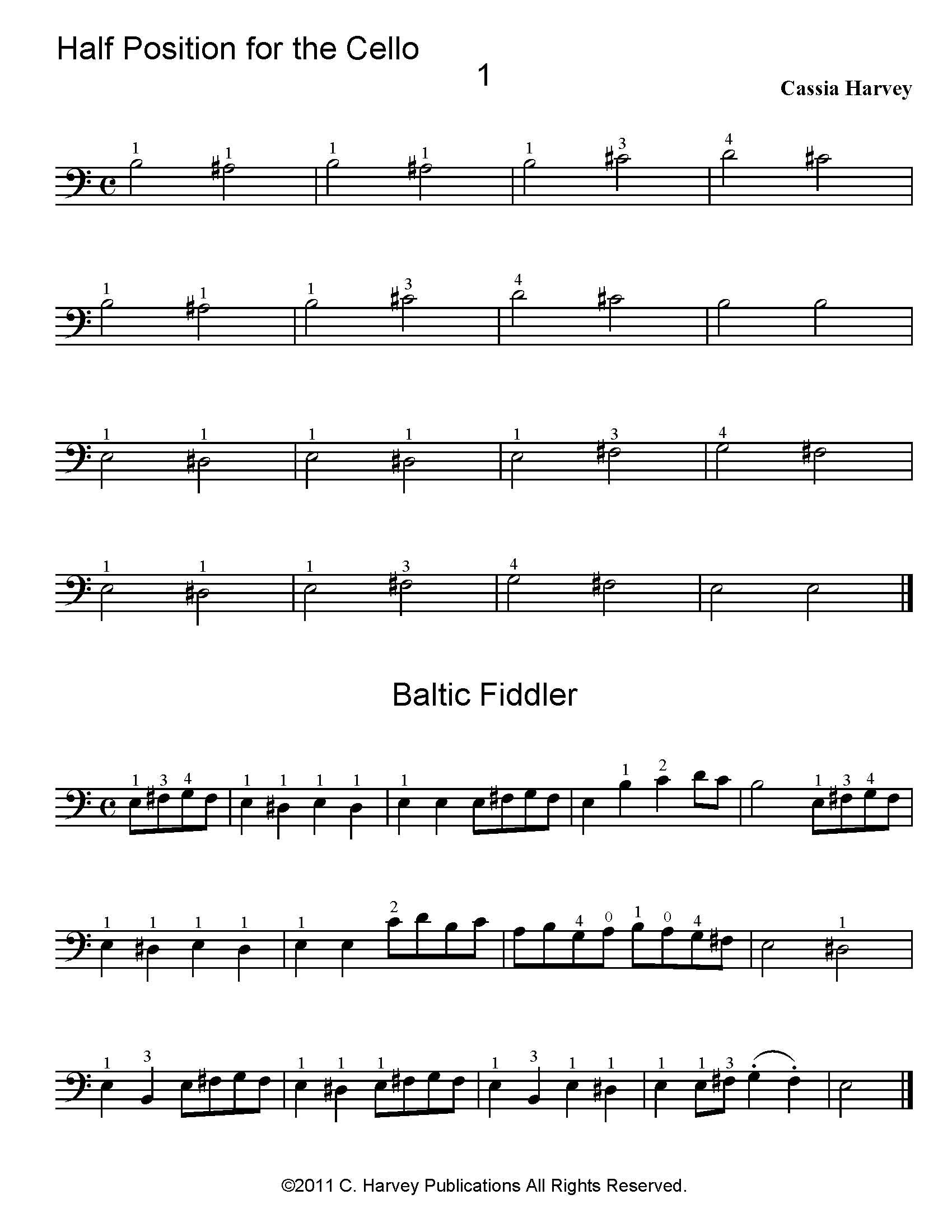 Half Position for the Cello - PDF Download – Learn Strings • Harvey ...