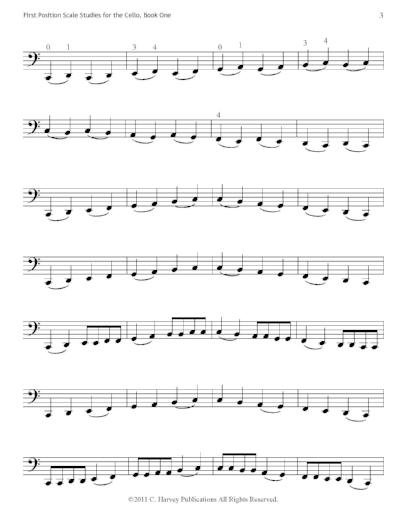 First Position Scale Studies for the Cello