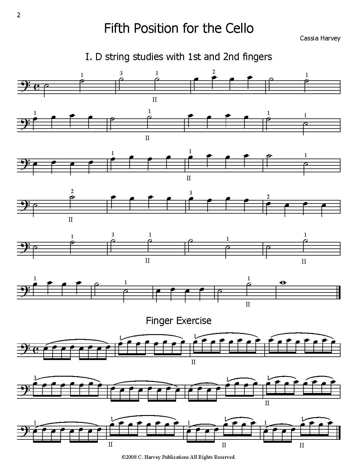 Fifth Position for the Cello - PDF Download – Learn Strings • Harvey ...
