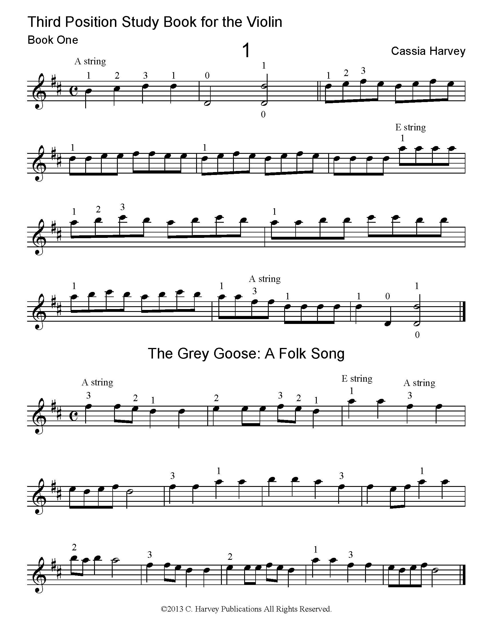 Third Position Study Book for Violin - PDF Download
