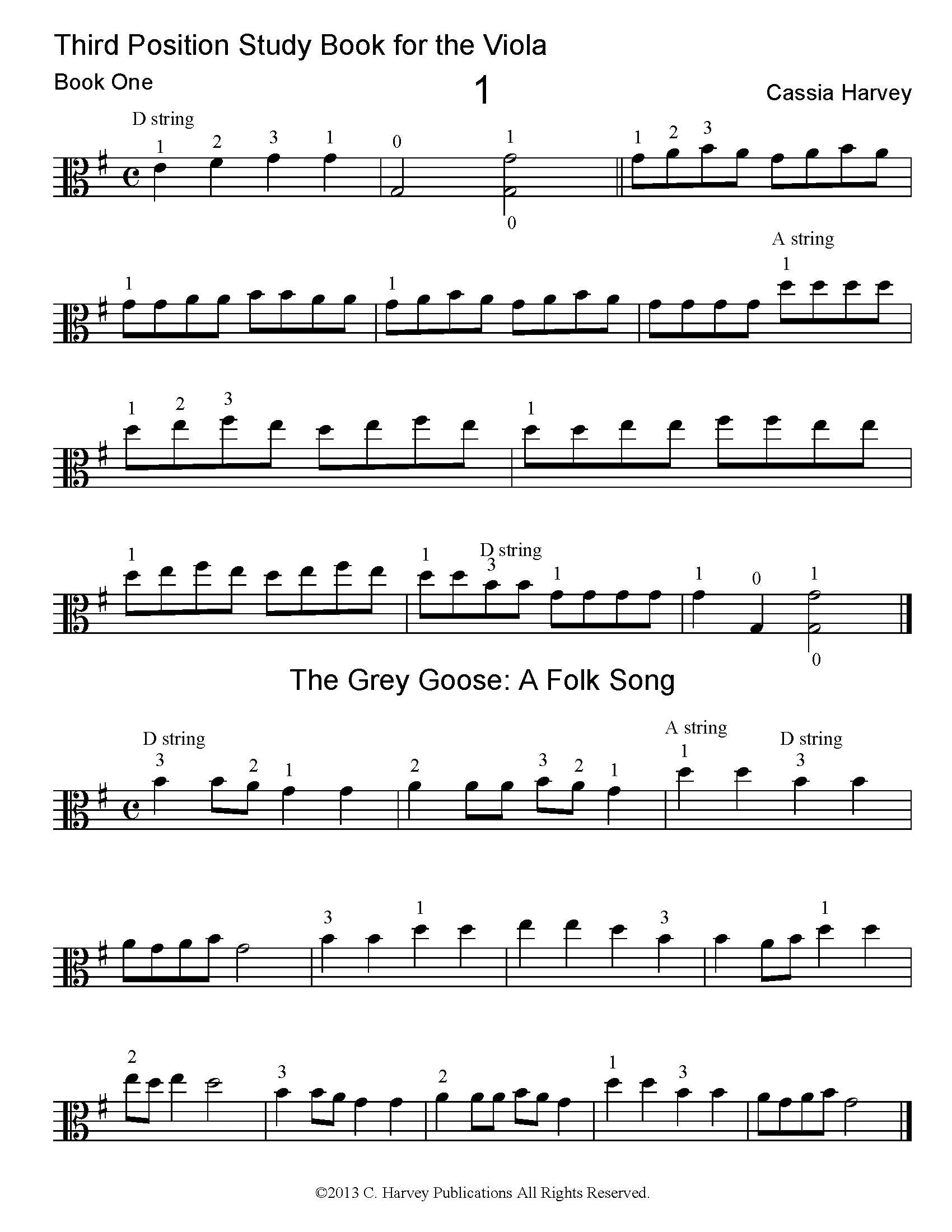 Third Position Study Book for Viola - PDF Download