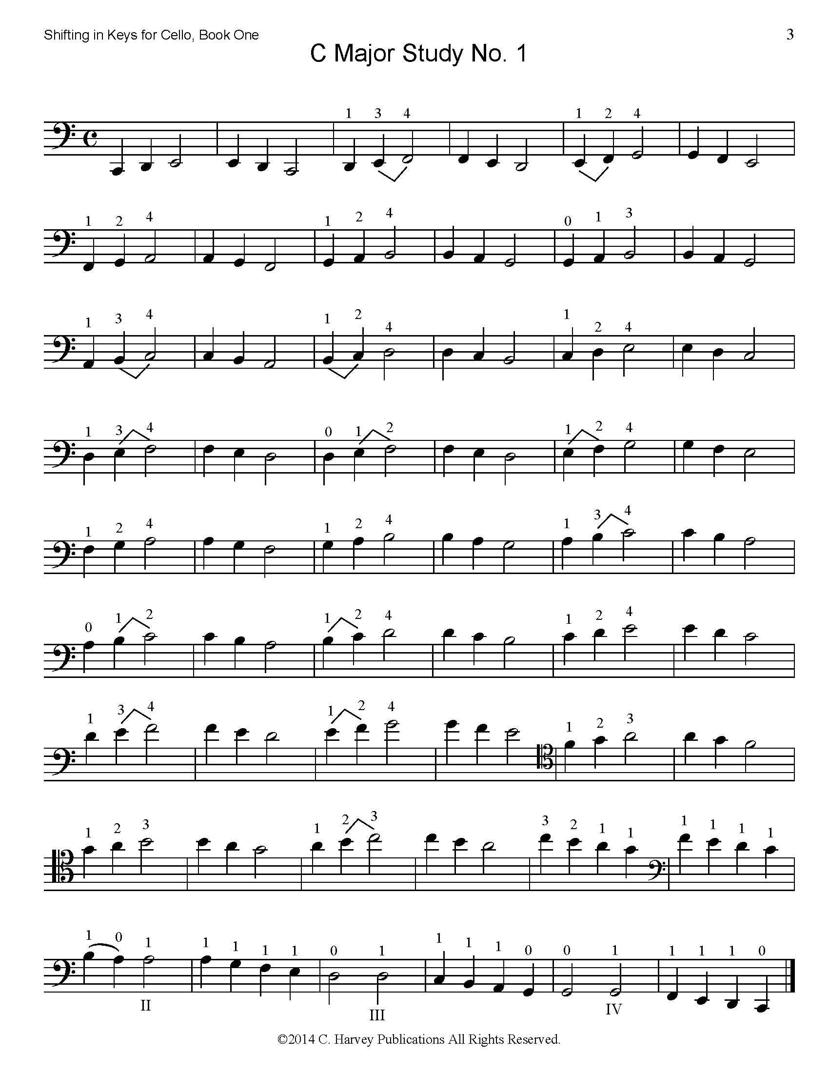 Shifting in Keys for Cello, Book One - PDF Download