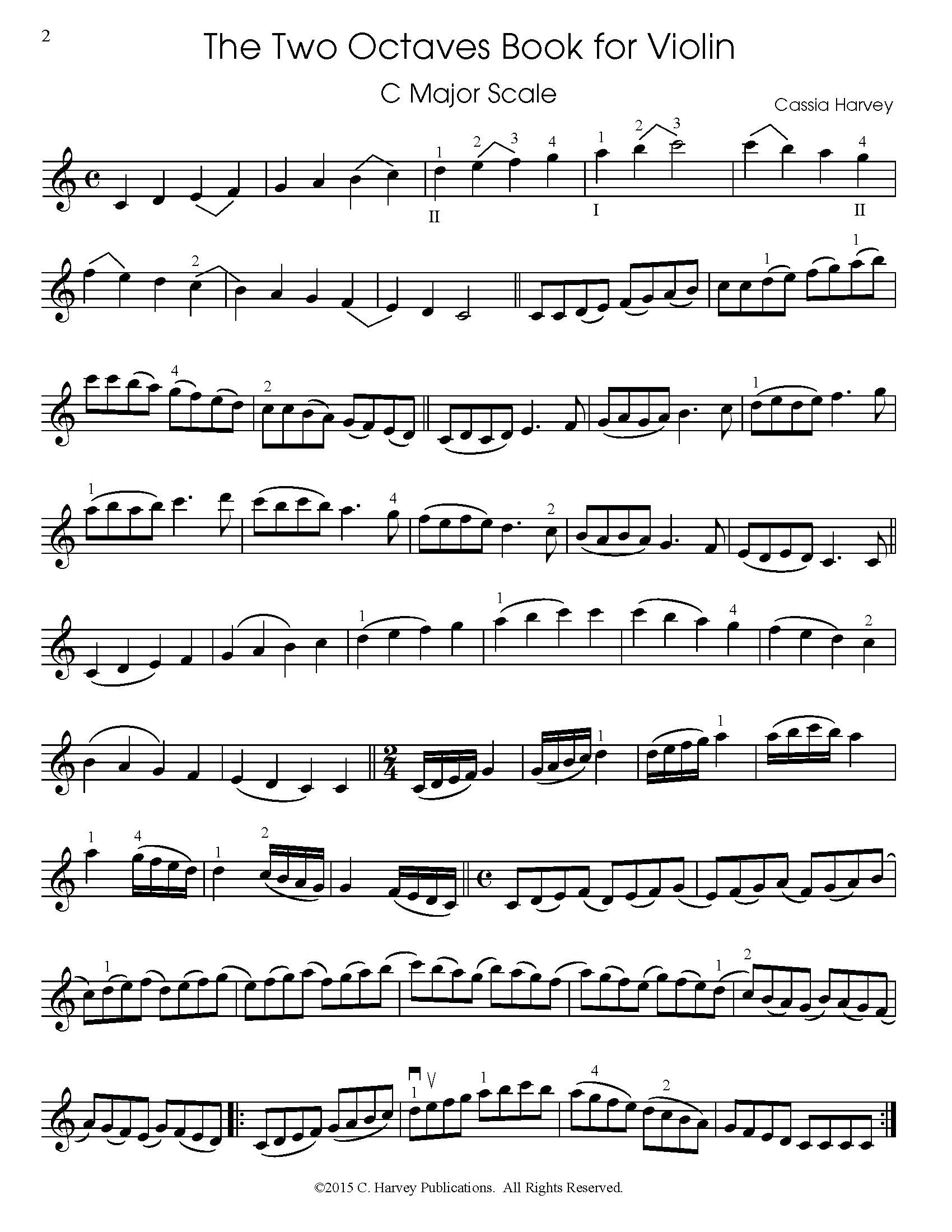 The Two Octaves Book for Violin - PDF download