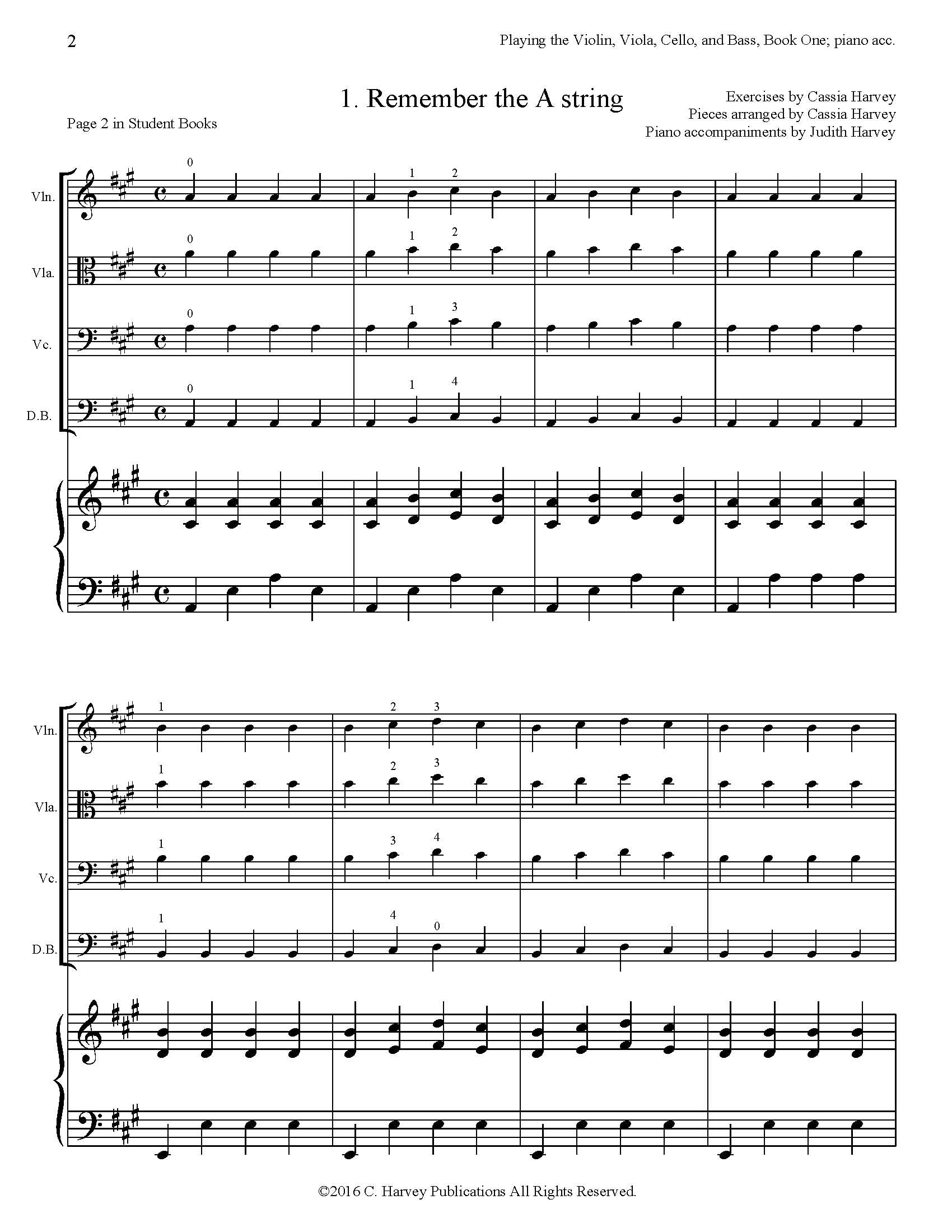 Playing the Violin, Viola, Cello, and Bass Book One Score and Piano Accompaniment - PDF Download