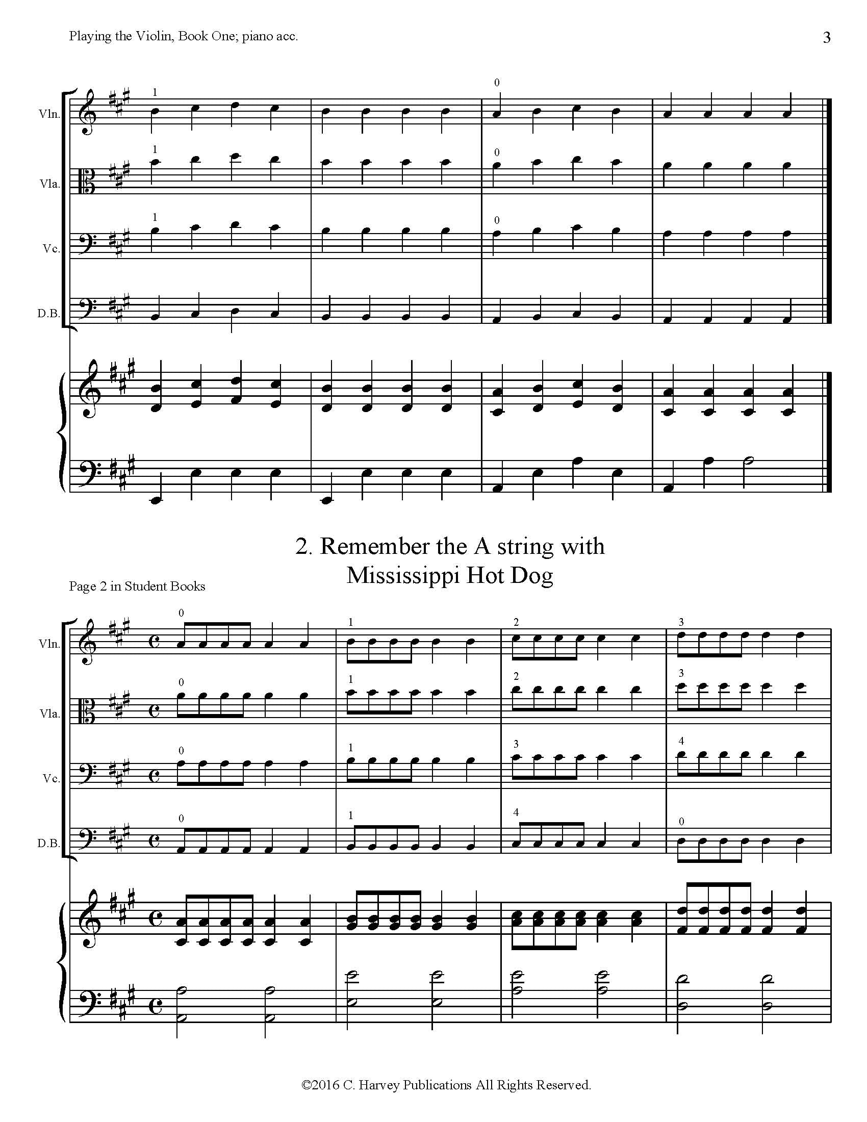 Playing the Violin, Viola, Cello, and Bass Book One Score and Piano Accompaniment - PDF Download