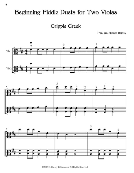 Two Violas String Beginning Fiddle Duets for Two Violas - PDF Download – Learn Strings ...