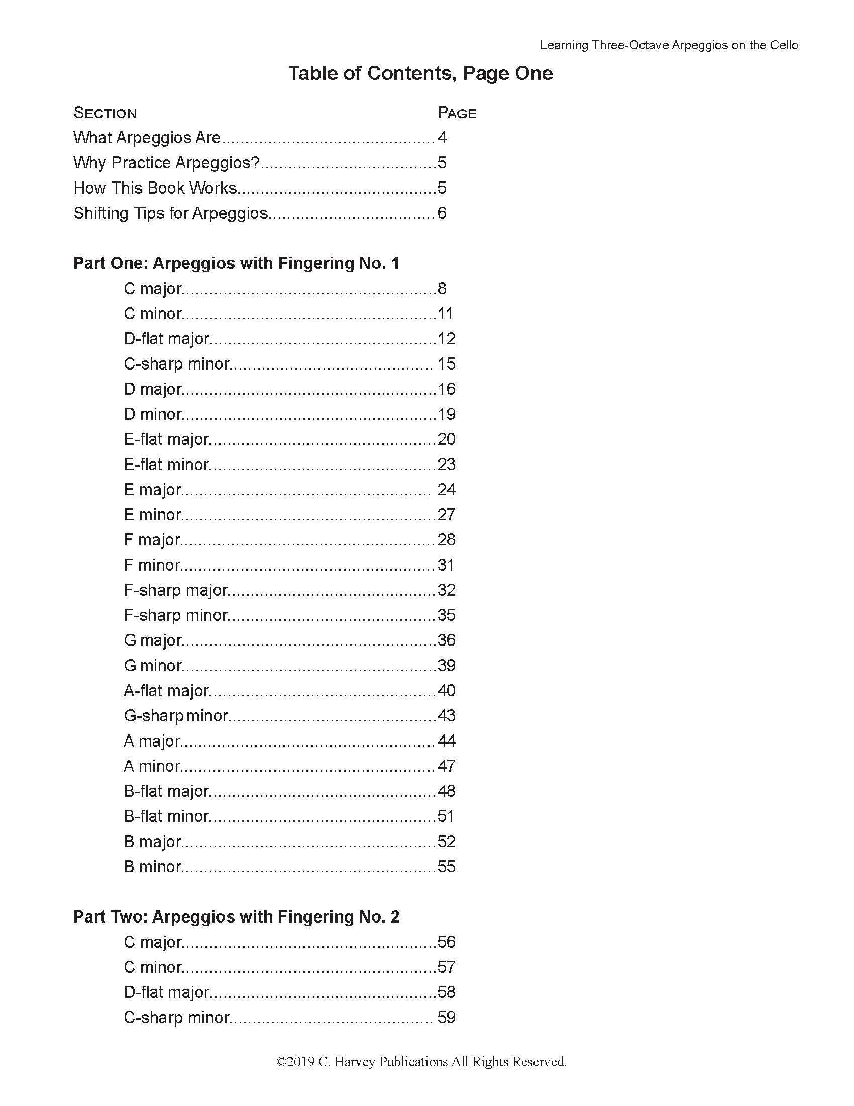 Learning Three-Octave Arpeggios on the Cello - PDF download