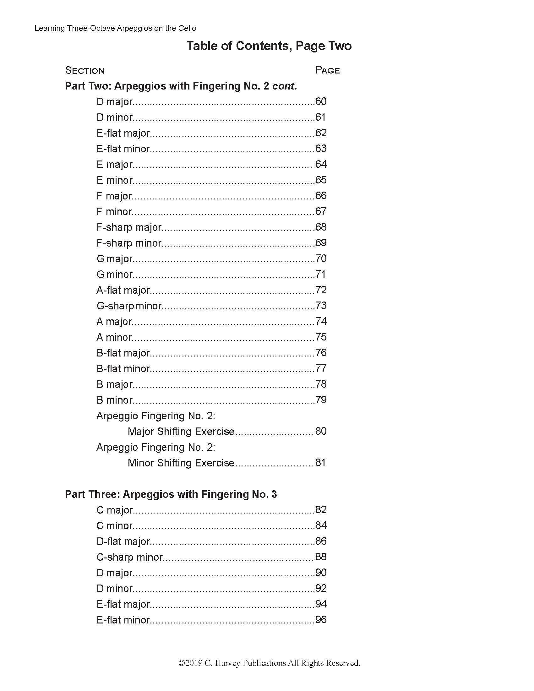 Learning Three-Octave Arpeggios on the Cello - PDF download