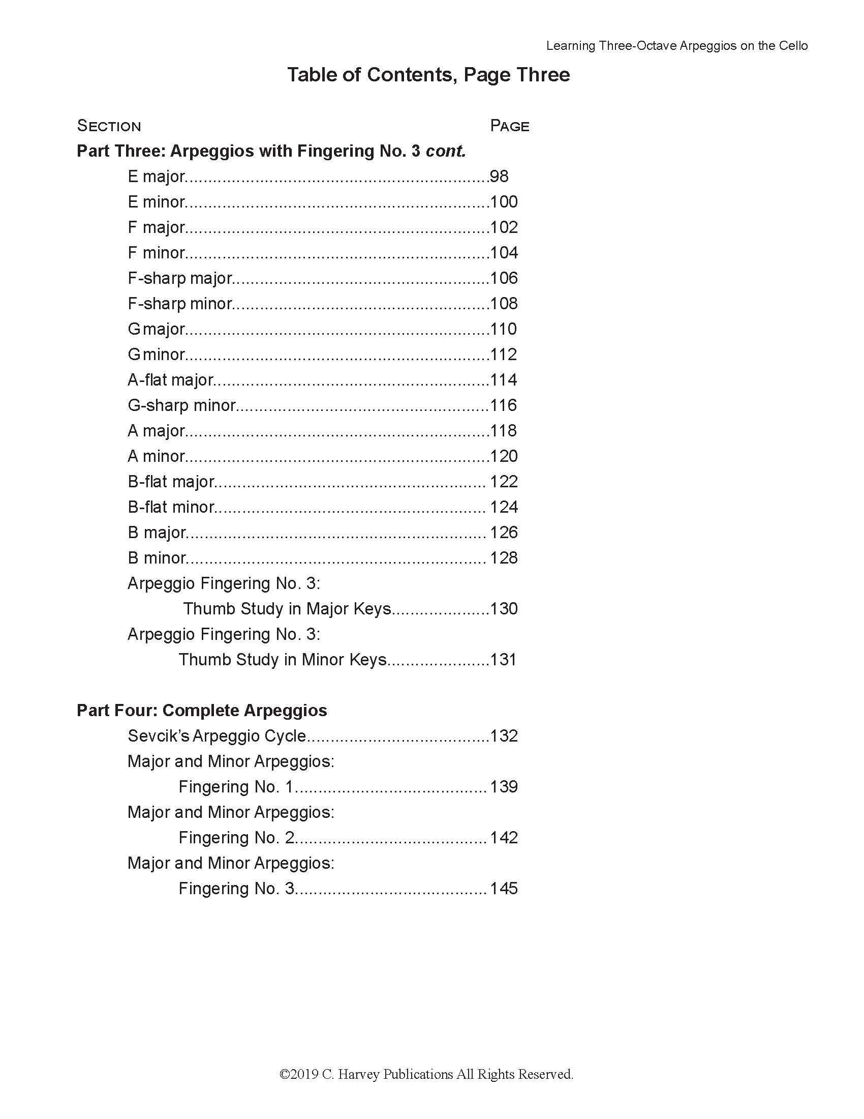 Learning Three-Octave Arpeggios on the Cello - PDF download