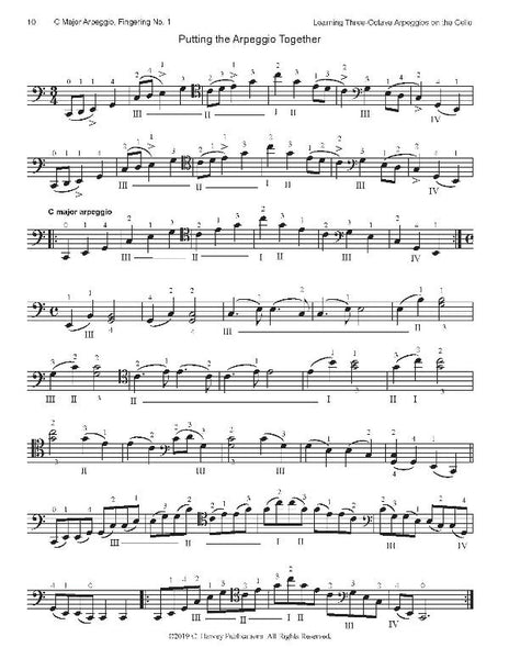 Learning Three-Octave Arpeggios on the Cello - PDF download