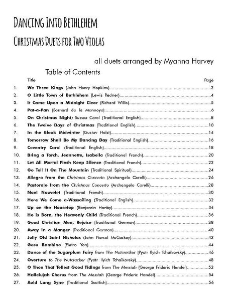 Dancing Into Bethlehem: Christmas Duets for Two Violas - PDF Download