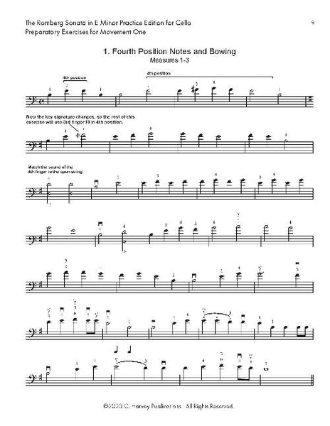 The Romberg Cello Sonata in E Minor Practice Edition - PDF download